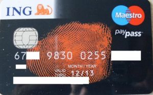 Bank Card Fingerprint Ing Bank Slaski Sa Poland Col Pl Ms