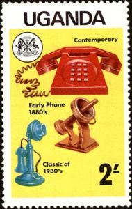 Telephones of 1880, 1936 and 1976
