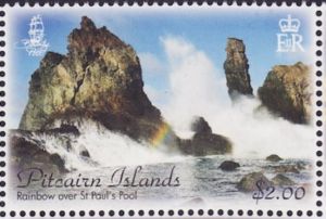 Stamp: Rainbow over St. Paul´s Pool (Pitcairn Islands(Pitcairn