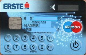 Bank Card Mb Card Erste Bank Croatia Col Hr Ms 0032