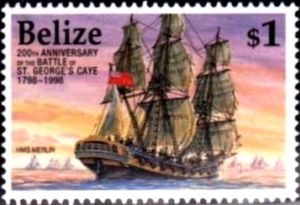 Belize Sloop Stamp: HMS