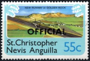 New Runway at Golden Rock, overprint "OFFICIAL"