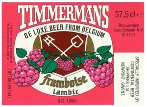 Drink Label: Timmermans Framboise Lambic (Timmermans (John Martin ...