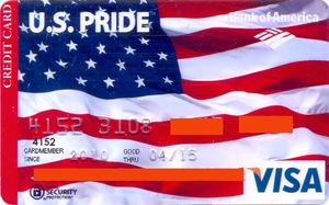 Bank Card Bank Of America Visa Us Pride Bank Of America United