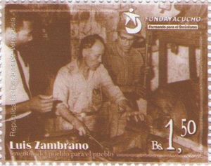 Luis Zambrano working on machine