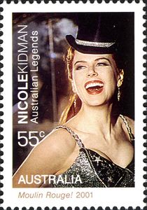 Stamp: Nicole Kidman in Moulin Rouge (2001) (Australia(Australian