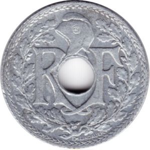 10 Centimes (with dash below MES)