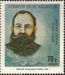 Stamp Lardé (El Salvador(Famous People(1)Pedagogues) MiSV 1617