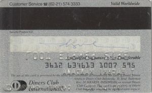 Bank Card: Diners Club International (Diners Club, Indonesia) Col:ID-DC ...