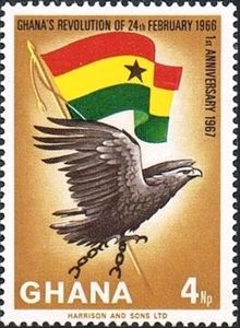 Stamp: The 1st Anniversary of 24 February Revolution (Ghana(24th ...