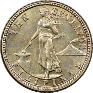 コイン: 10 Centavos (Ten) (フィリピン(1903~1945 - American