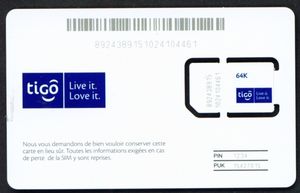 Phonecard: Tigo Standard SIM (Mobile Congo DRC, Congo, Democratic ...