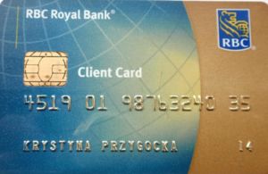 Bank Card: RBC. Client Card (Royal Bank of Canada, CanadaCol:CA-PL-0008 ...