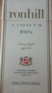 Cigarette Pack: Ronhill Lights 100`s (CroatiaCol:HR-CT-0001