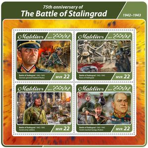 Stamp: 75th anniversary of the Battle of Stalingrad (Maldives(The ...