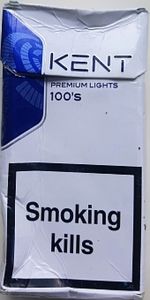 Cigarette Pack: Kent Premium Lights 100's (United States of America(Kent  Premium Lights 100's) Col:US-CT-0085 🚬