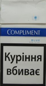 Cigarette Pack: Compliment Blue Demi Slims (Ukraine(Compliment Blue Demi  Slims) Col:UA-CT-0333 🚬