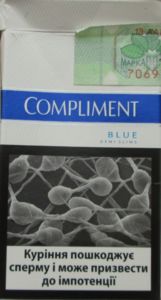 Cigarette Pack: Compliment Blue Demi Slims (Ukraine(Compliment Blue Demi  Slims) Col:UA-CT-0333 🚬
