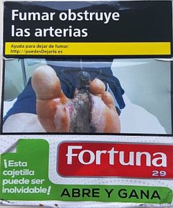 spanish cigarette packaging Cigarette Pack: Fortuna 29 (Spain(Fortuna 29) Col:ES-CT-0018 🚬