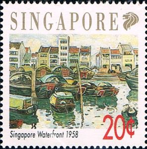 "Singapore Waterfront" 1958