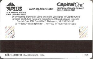 Bank Card Capital One Capital One United States Of America Col