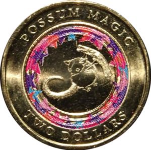 Coin: 2 Dollars (Possum Magic - Hash Can See Her Tail Again) (Australia ...