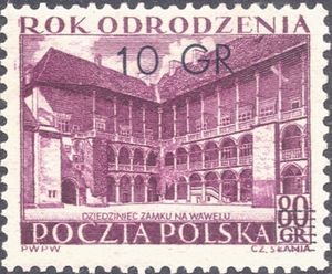 Wawel Castle / Surcharge with 10 gr