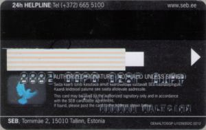 Bank Card: Black-3 (SEB Pank, EstoniaCol:EE-VI-0044.02