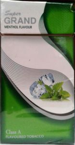 cigarette with mint flavour Flavored tobacco Cigarette Pack: Super Grand Menthol