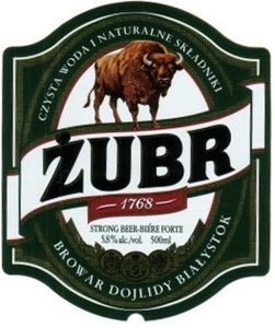 Drink Label: Zubr (Browar Dojlidy Bialystok, PolandCol:PL-BEER-000917