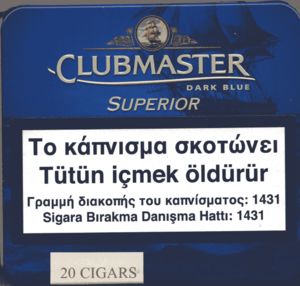 Cigarette Pack: Clubmaster Superior, Dark Blue (CyprusCol:CY-CG-0011 🚬