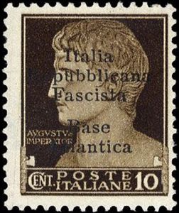 Italian Naval Base in Bordeaux - Overprint on 5 lines