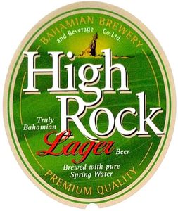 Drink Label: Sands High Rock Lager (Bahamian Brewery and Beverage Co ...