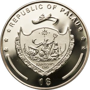 Coin: 1 Dollar (Tiger Shark) (Palau(Endangered Wildlife) WCC:km449