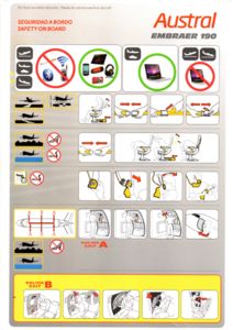 Safety Card: Embraer 190 (Austral, ArgentinaCol:AUT-AR-0004