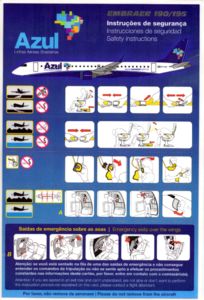 Safety Card: Embraer 190/195 (Azul Linhas Aereas Brasileiras, BrazilCol ...