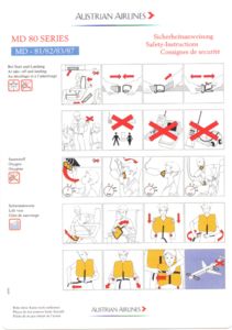 Safety Card: MD 80 Series MD-81/82/83/87 (Austrian Airlines, AustriaCol ...