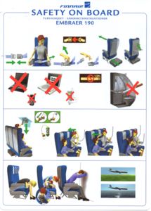 Safety Card: Embraer 190 (Finnair, FinlandCol:FIN-FI-0012