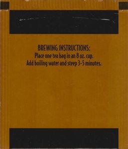 Tea Bag: Well Rested Herbal Tea, bs 2 black squares, brown bag, glos ...