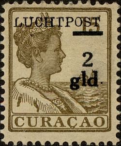 Queen Wilhelmina (Surcharged in Black)