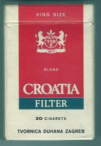 Cigarette Pack: Croatia Filter (YugoslaviaCol:YU-CT-0047 🚬