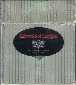 Cgarette Pack: Sobrane Of London Black Russan (Unted Kngdom Of