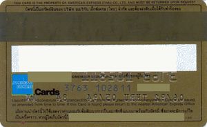 Bank Card American Express Gold Th 376310 Bangkok Bank Bangkok