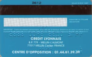 CARTE / CARD BANQUE BANK CREDIT .. ANCIENNE OLD PERIMEE FRANCE SG 98 MAGNETIQUE