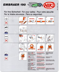 Safety Card: Embraer 190 (Niki, AustriaCol:NLY-AT-0007