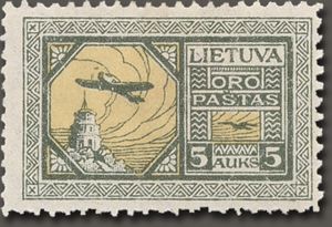 Plane over Gediminas Castle