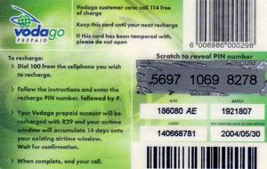 Vodago Recharge Voucher