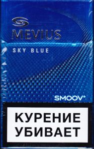 cigarette sky blue Cigarette Pack: Mevius Sky Blue Smoov (RussiaCol:RU-CT-0671 🚬