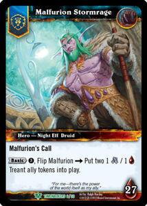 Game Card: Malfurion Stormrage (World of Warcraft TCG(Timewalkers) Col:WoW- TCG-TW12-06/30