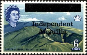 Crater of Mount Misery, St. Kitts - Overprinted